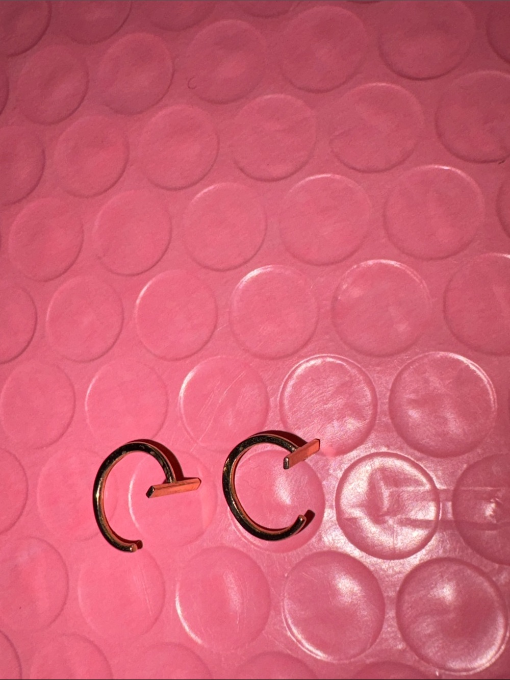Rose Gold Minimal Huggie Hoop Earrings - Women Jewelry